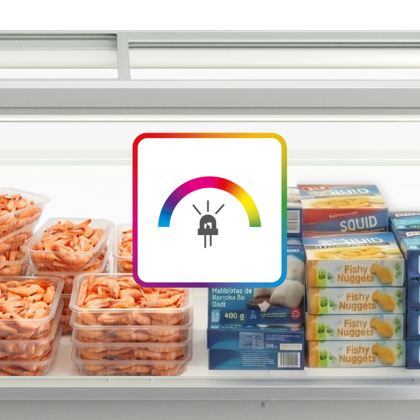Interface do sistema de controlo da tonalidade e intensidade de luz LED