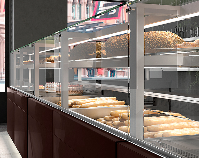 KUBO chilled and dry ambient display cases for bread and pastry from JORD&Atilde;O.